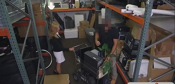  Hot blond milf nailed by horny pawn man